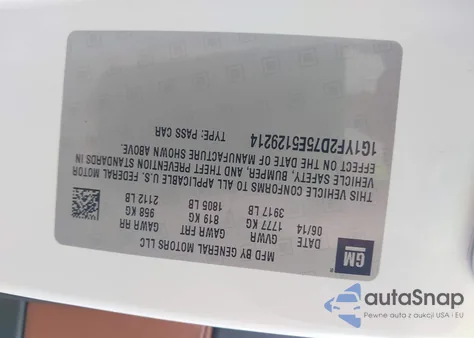 2014 Chevrolet Corvette Stingray from USA, damaged, VIN 1G1YF2D75E5129214